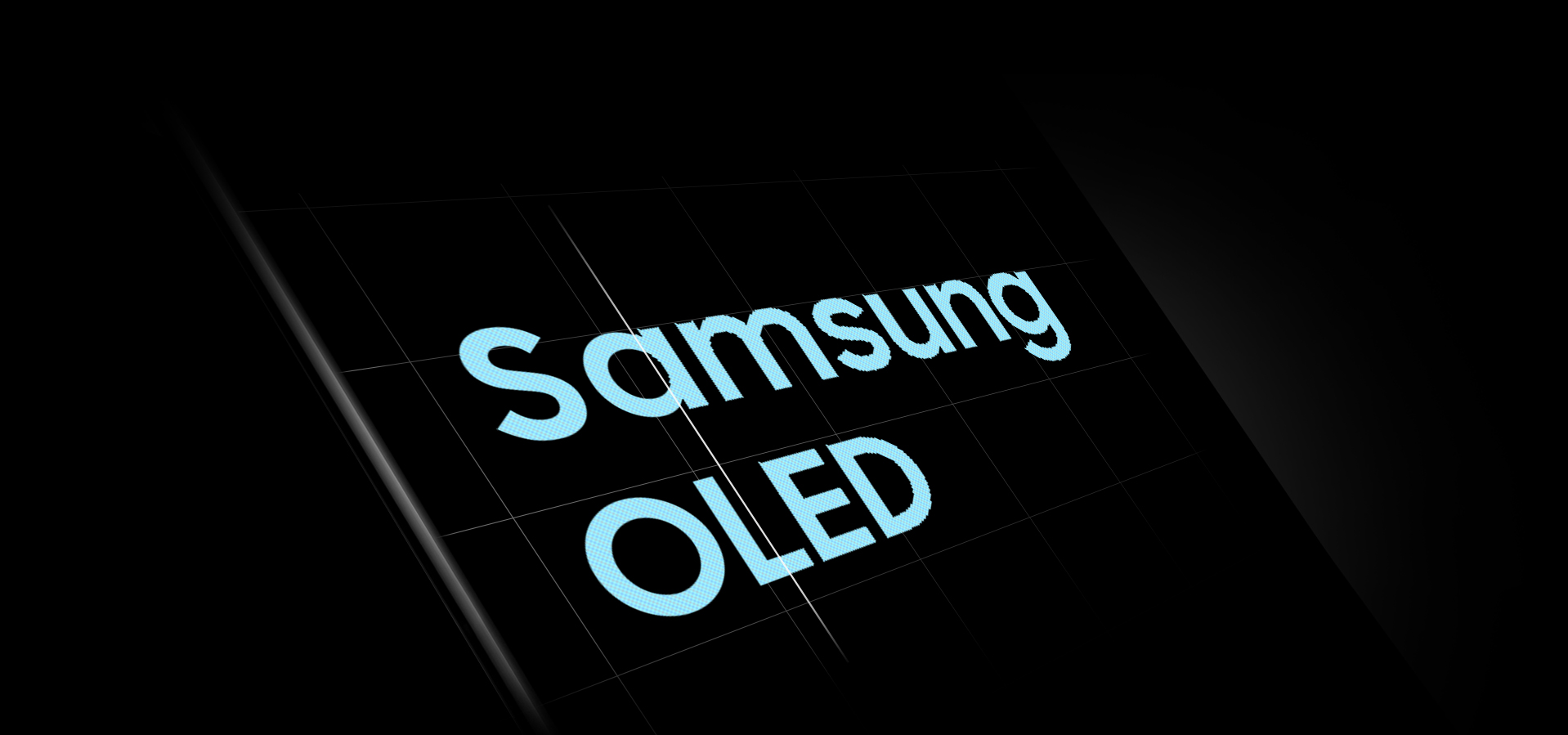 Samsung OLED 로고 픽셀 클로즈업